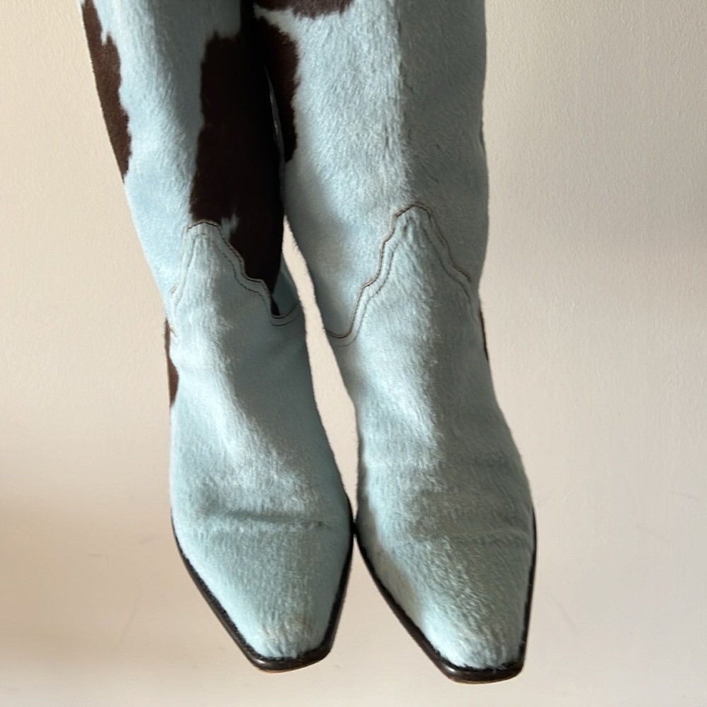 Vintage Cowboy Boots- Calf Hair Ponyhair Cowhide - Picture 13 of 17
